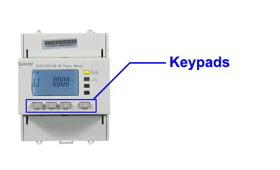 Keypads HMI of DJSF1352-RN DC Multi-function&nbsp;Energy Meter